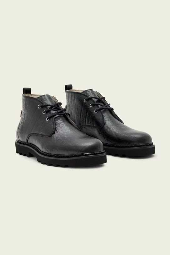 AllSaints scarpe in pelle SKIFF MID BOOT M028FD nero AW25