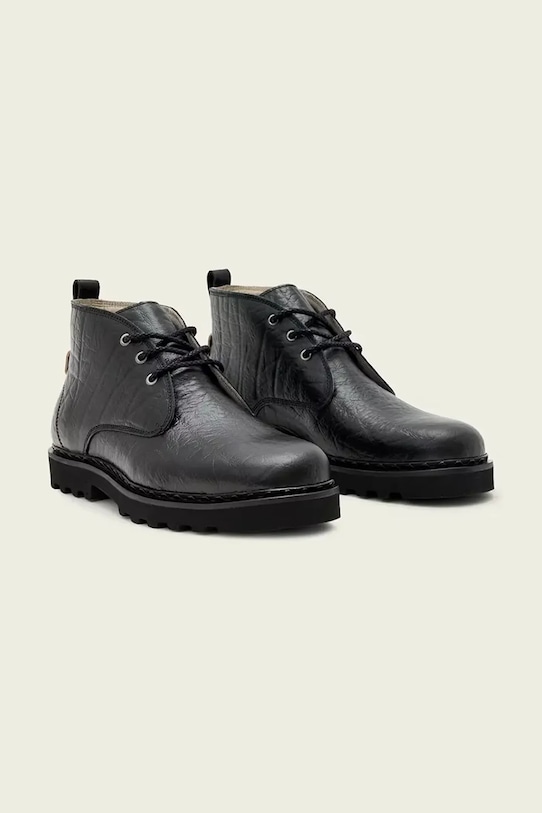 Kožené poltopánky AllSaints SKIFF MID BOOT M028FD čierna AW25