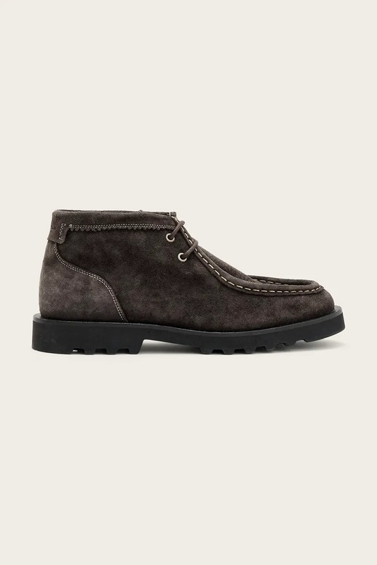 AllSaints półbuty zamszowe SKIFF SUEDE BOOT skóra zamszowa szary M015FC.WRG