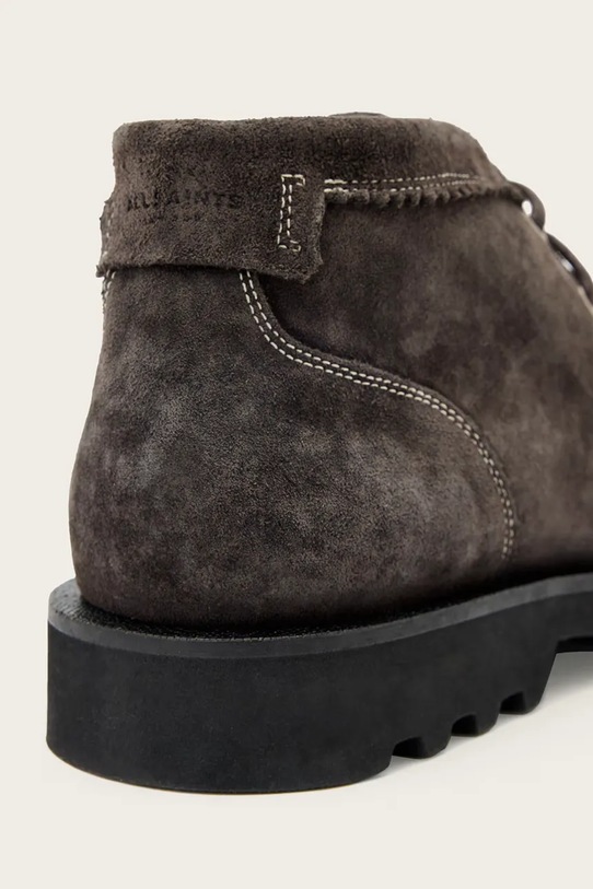 AllSaints półbuty zamszowe SKIFF SUEDE BOOT szary M015FC.WRG