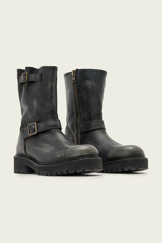 AllSaints pantofi inalti TAIT BOOT M080FB maro AW25