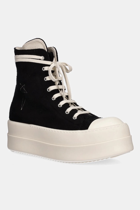 Rick Owens DRKSHDW trampki Double Bumper Sneaks tekstylny czarny DU02E7831.BMOEM8