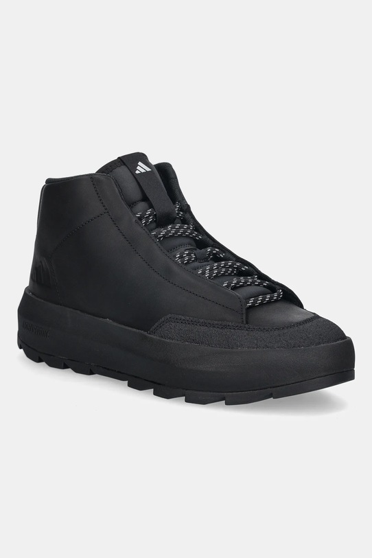 adidas sneakersy skórzane Acesmash Mid tekstylny czarny JQ5543
