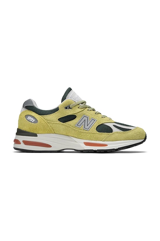 New Balance sneakers Made in UK U991GT2 "Grape Sorbet" faux grain leather yellow U991GT2