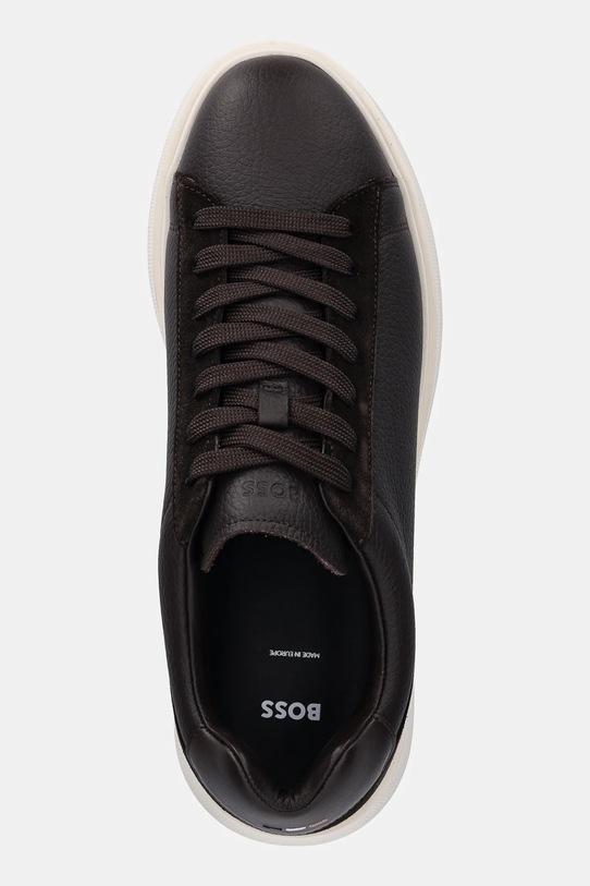 Кожаные кроссовки BOSS Bulton коричневый 50552869.201