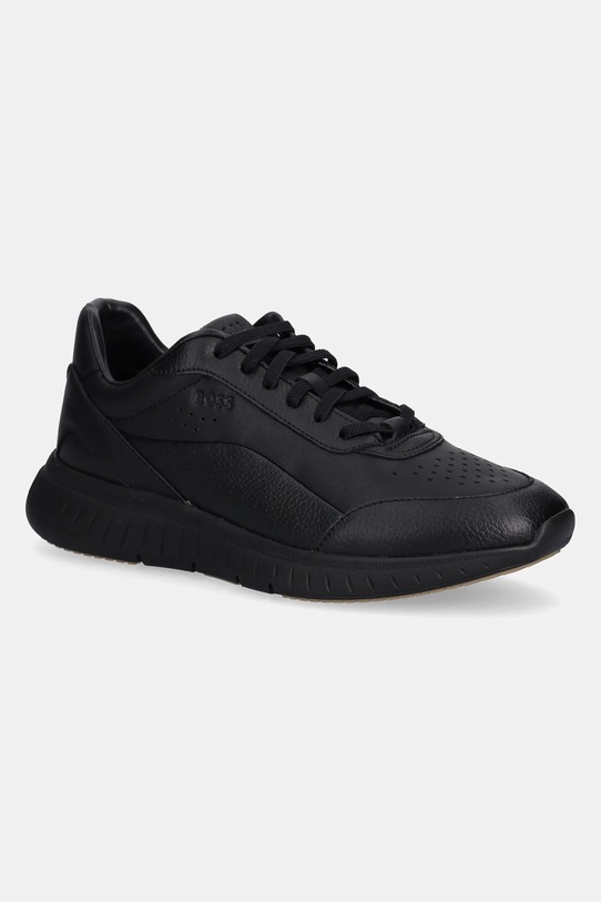 BOSS sneakersy skórzane 50552902 Planet friendly czarny 50552902.005