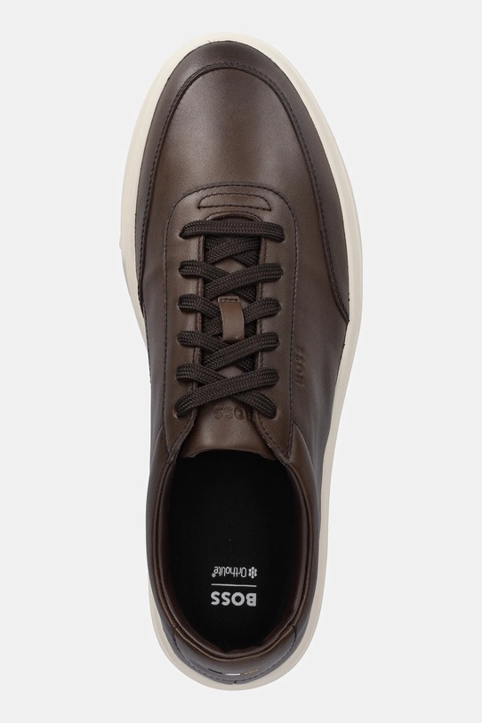 Шкіряні кросівки BOSS Kieran коричневий 50553142.201