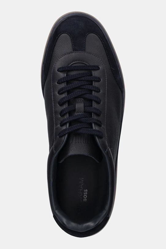 BOSS sneakersy skórzane BECKHAM X BOSS Zarek granatowy 50553940.401