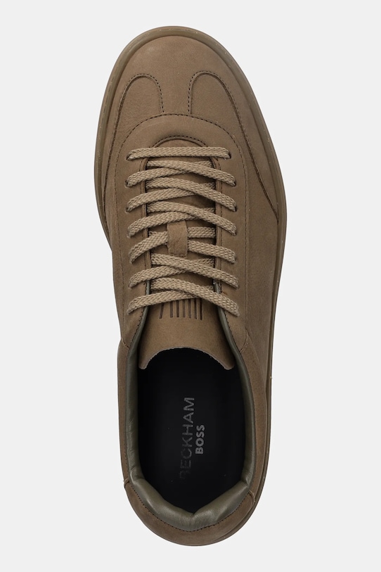 Кожаные кроссовки BOSS Zarek зелёный 50553988.252