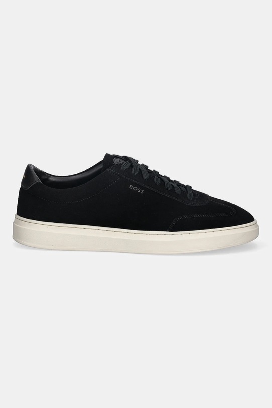 Велурени маратонки BOSS Kieran 50554611.001 черен AW25