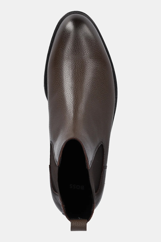 Δερμάτινες μπότες τσέλσι BOSS Tayil-L καφέ 50552541.201