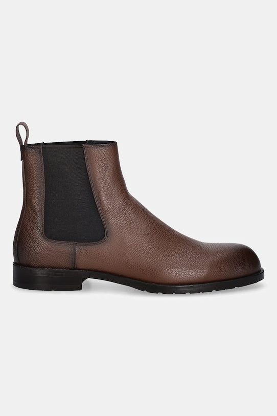 Kožené kotníkové boty BOSS Tayil-L 50552541.210 hnědá AW25
