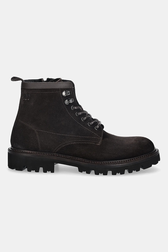 BOSS cizme din piele întoarsă Julyo 50552568.202 maro AW25