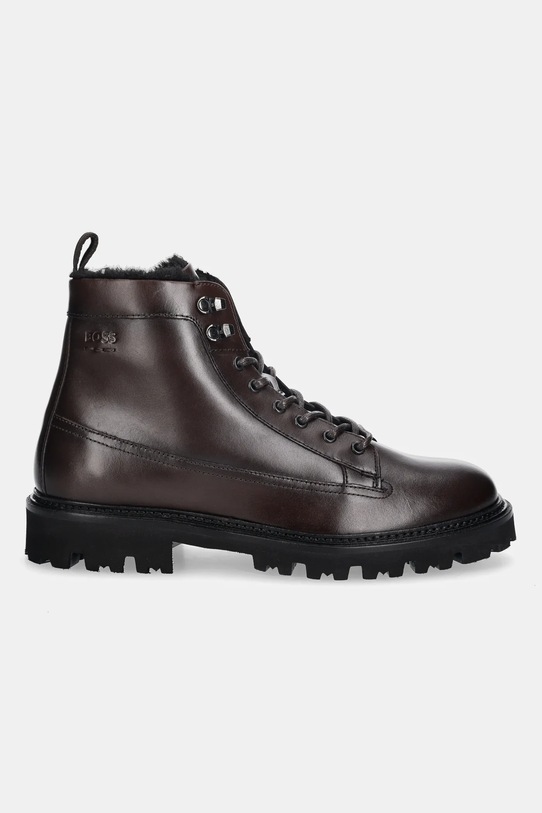 Δερμάτινα παπούτσια BOSS Julyo 50552570.201 καφέ NC25