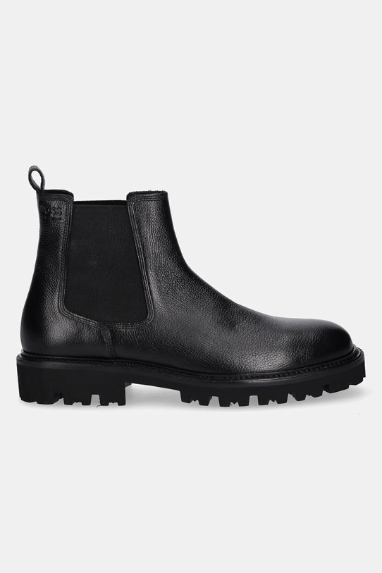 BOSS sztyblety skórzane 50552573 50552573.001 czarny AW25