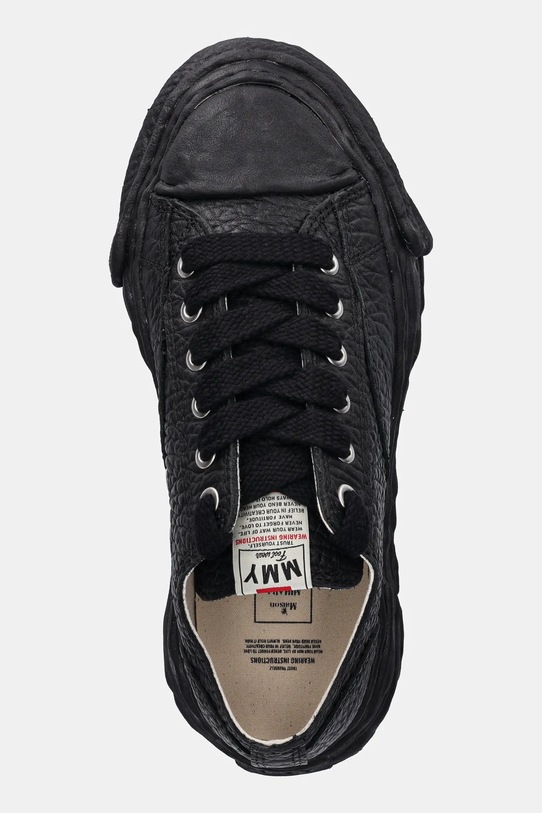 Maison MIHARA YASUHIRO leather plimsolls PETERSON 23 black A15FW723