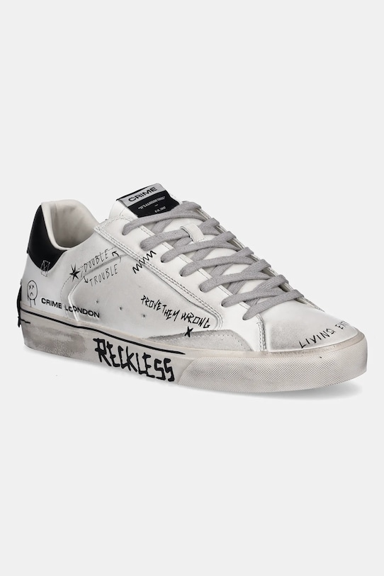 Crime London sneakers din piele DISTRESSED DECONSTRUCTED altele alb 11033AA8