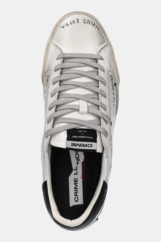Crime London sneakers din piele DISTRESSED DECONSTRUCTED alb 11033AA8