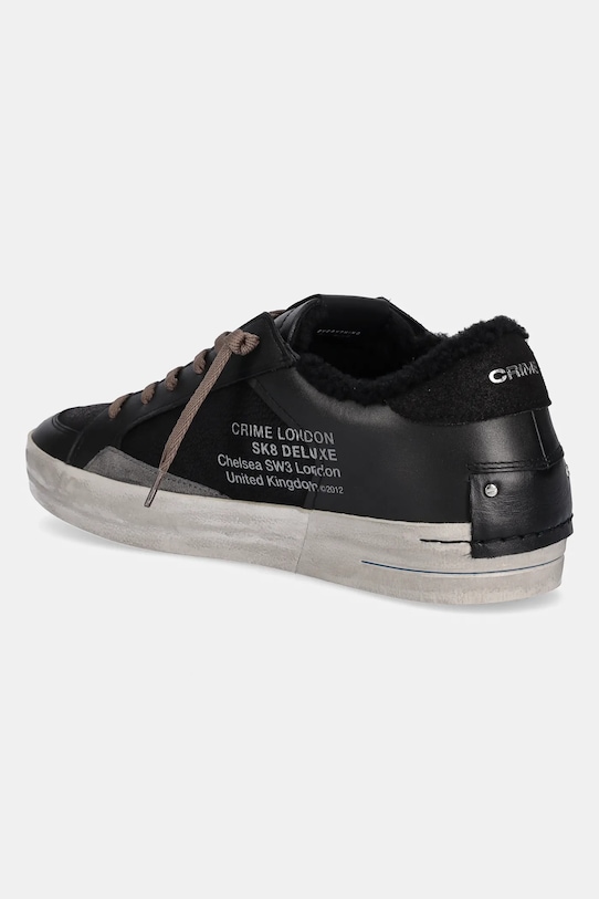 Încălțăminte Crime London sneakers din piele SK8 DELUXE 11111AA8 negru
