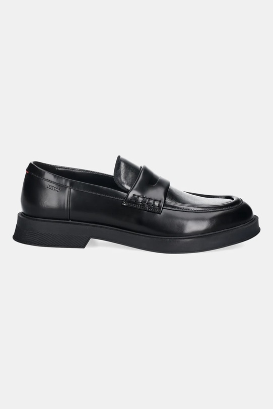 Usnjeni mokasini HUGO Lenner 50552556.001 črna AW25