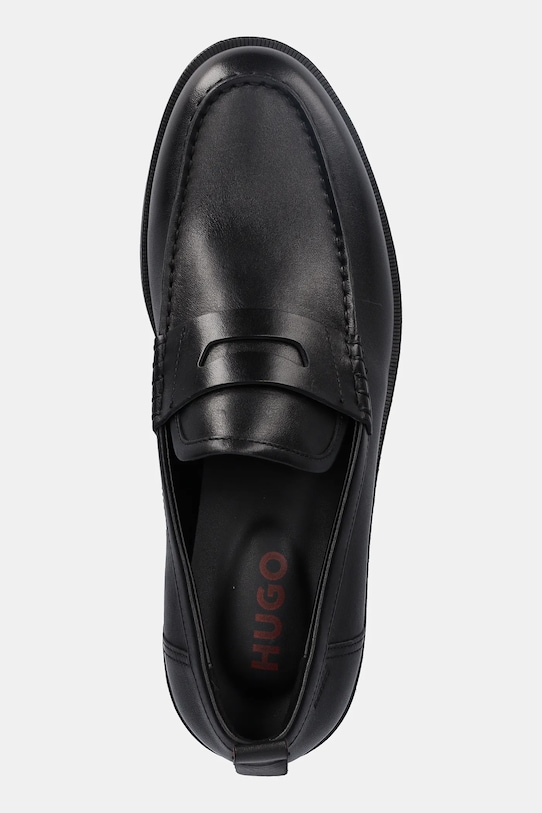 HUGO mokasyny skórzane Varian czarny 50552640.001