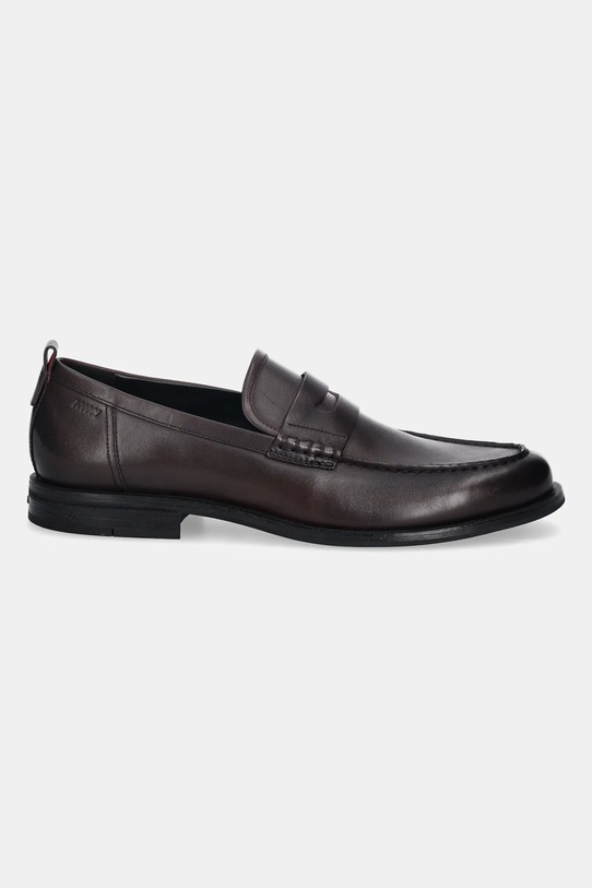 HUGO mokasyny skórzane Varian 50552640.606 brązowy AW25