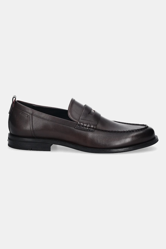 HUGO mokasyny skórzane Varian 50552640.606 brązowy AW25