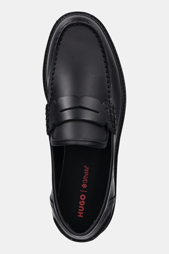 HUGO mokasyny skórzane Draven czarny 50552688.001