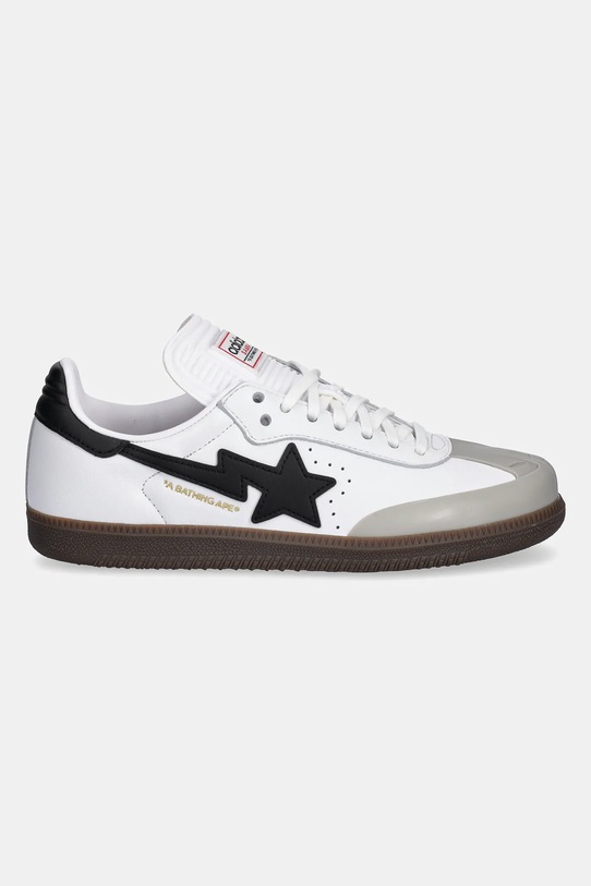 adidas Originals sneakersy skórzane SAMBA BAPE JR9245 biały AW25
