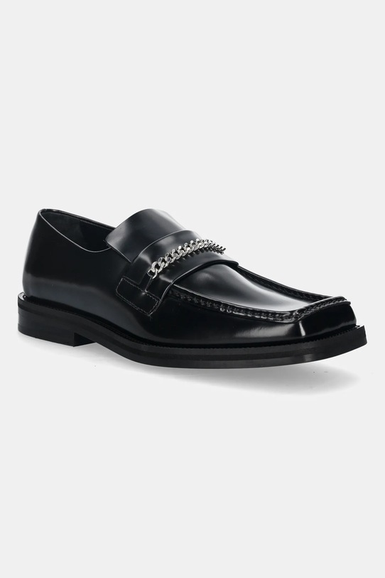 Martine Rose mokasyny skórzane Square Toe Loafer eleganckie czarny 1026LP11001M