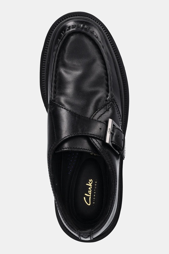 Clarks Originals półbuty skórzane Badell Monk czarny 26183269