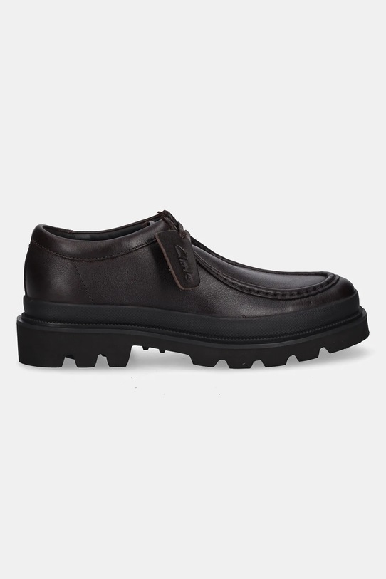 Clarks Originals półbuty skórzane Badell Seam 26183271 brązowy AW25