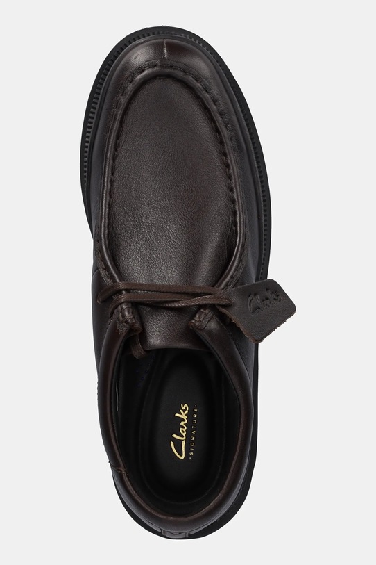 Clarks Originals półbuty skórzane Badell Seam brązowy 26183271