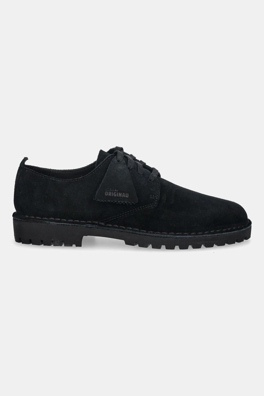 Σουέτ κλειστά παπούτσια Clarks Originals Desert Rock Lo 26180659 μαύρο AW25
