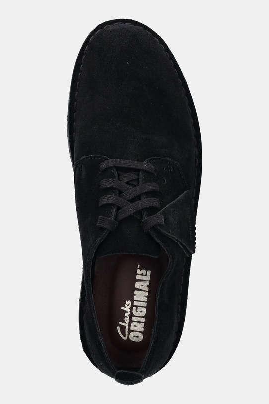 Σουέτ κλειστά παπούτσια Clarks Originals Desert Rock Lo μαύρο 26180659