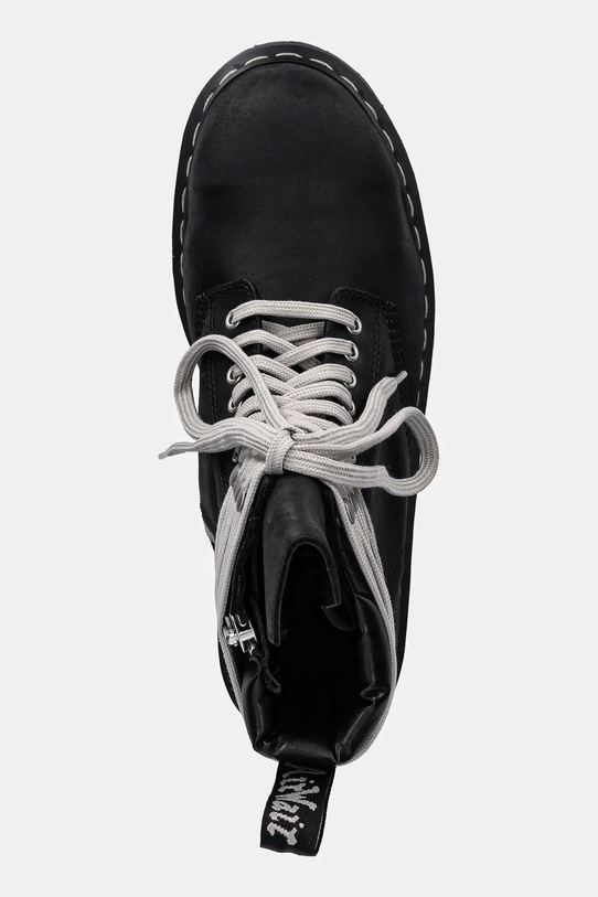 Kožené členkové topánky Rick Owens DRKSHDW x Dr. Martens Quad Sole Steel Toe Boot čierna DM02E6813.9001