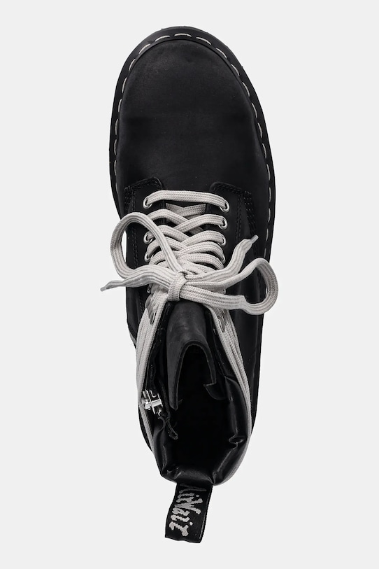 Kožené členkové topánky Rick Owens DRKSHDW x Dr. Martens Quad Sole Steel Toe Boot čierna DM02E6813.9001