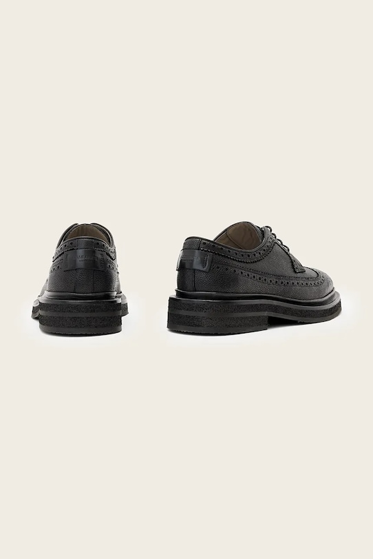 Obuwie AllSaints półbuty skórzane Escher Brogue M047FD czarny