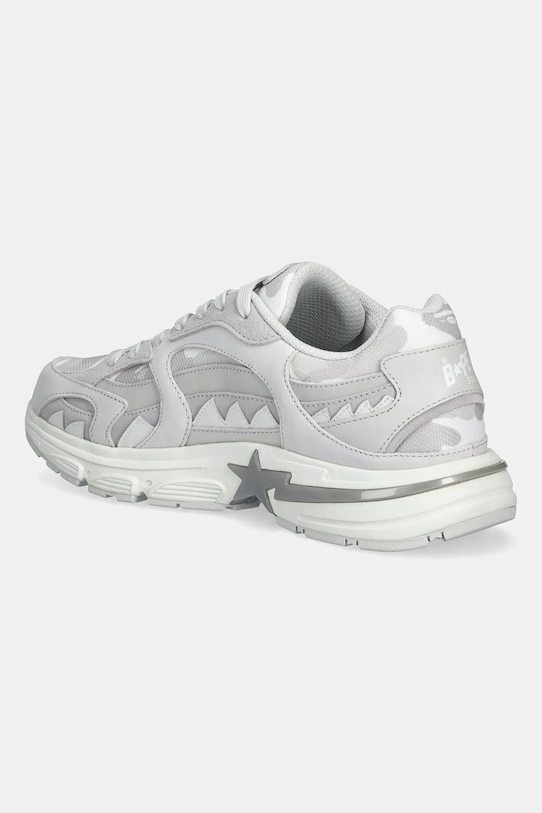 Obuwie A Bathing Ape sneakersy skórzane BAPE Shark STA #1 1L30191319 szary