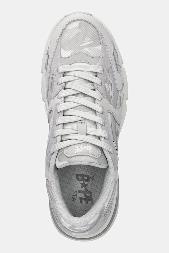 A Bathing Ape sneakersy skórzane BAPE Shark STA #1 szary 1L30191319