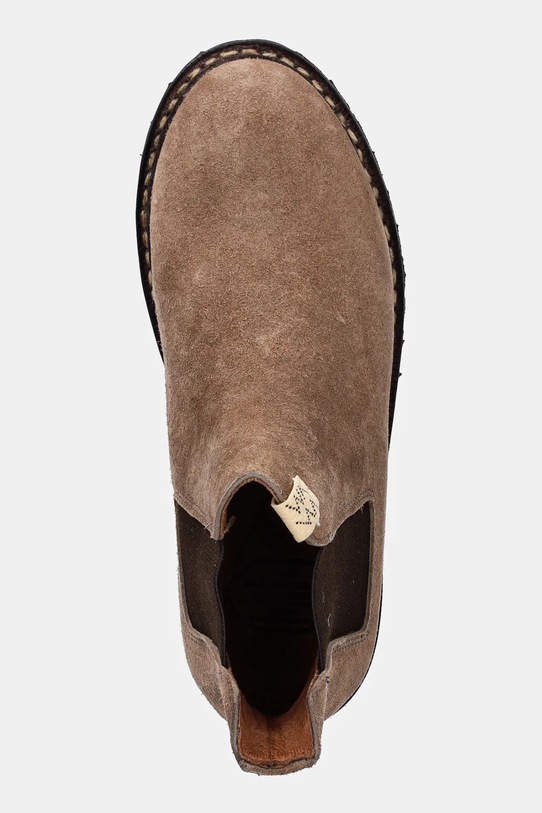 Visvim sztyblety zamszowe GORNERGRAT MID-FOLK zielony 125202002006