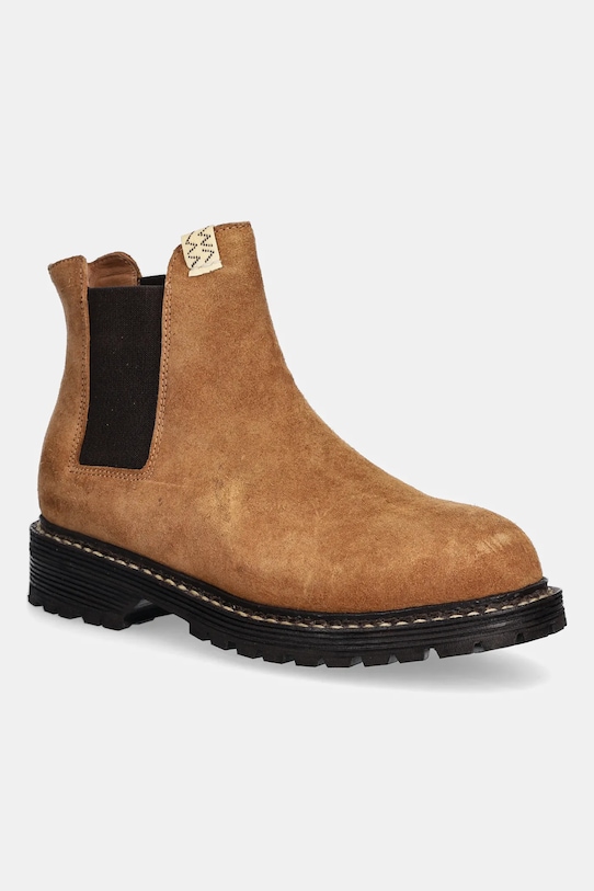 Замшеві черевики Visvim GORNERGRAT MID-FOLK casual коричневий 125202002006