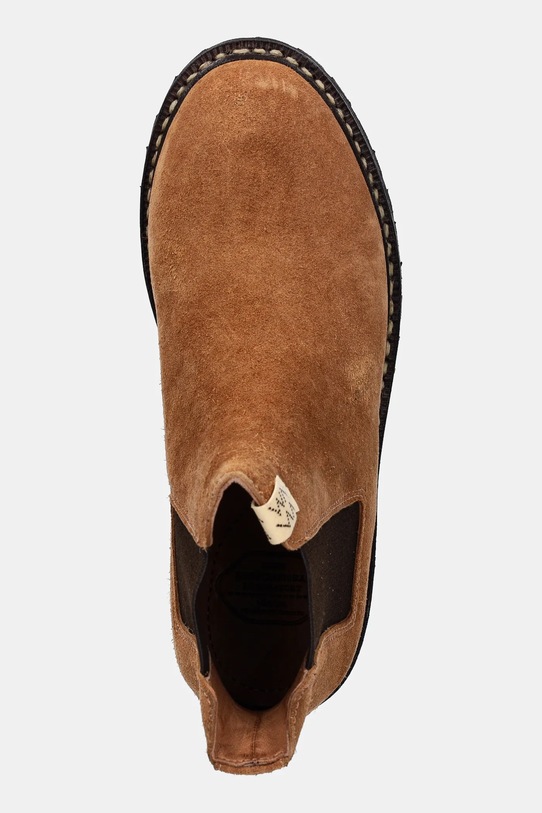 Visvim sztyblety zamszowe GORNERGRAT MID-FOLK brązowy 125202002006