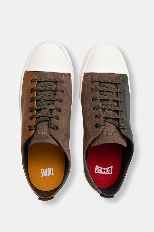 Δερμάτινα ελαφριά παπούτσια Camper TWS δέρμα σαμουά καφέ K100550.028