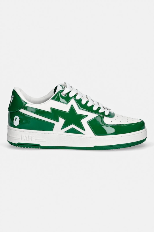 Kožené tenisky A Bathing Ape BAPE STA ICON #1 001FWL801305M zelená AW25