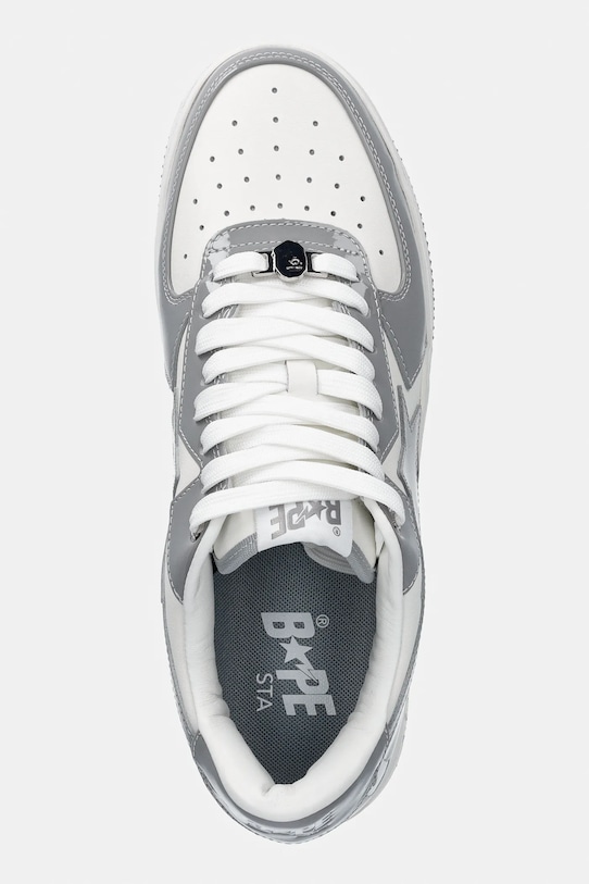 Kožené tenisky A Bathing Ape BAPE STA ICON #1 sivá 001FWL801305M