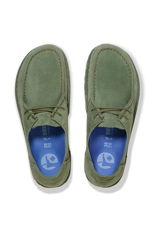 Shoes Birkenstock suede shoes Utti Lace 1030109 green