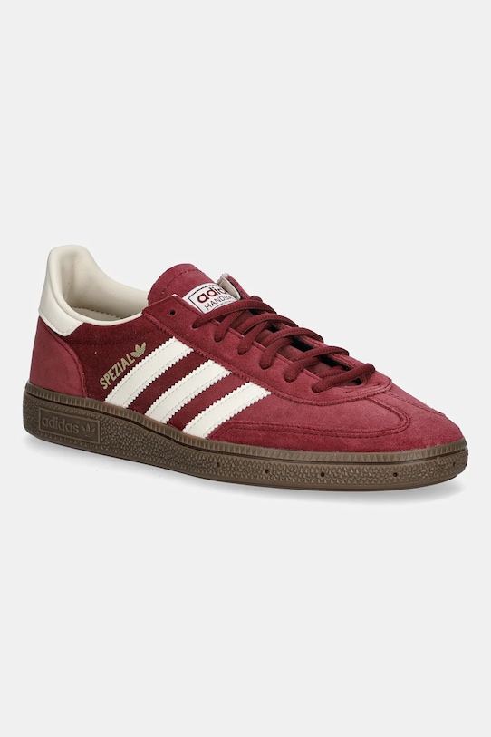 Замшеві кросівки adidas Originals Handball Spezial пласка бордо JR2122