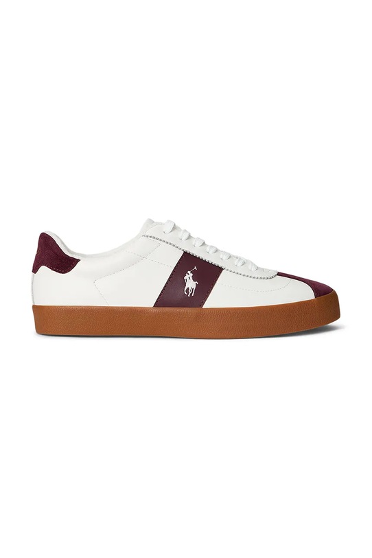 Δερμάτινα αθλητικά παπούτσια Polo Ralph Lauren Court Vlc Pp φλατ λευκό 816974111001.101