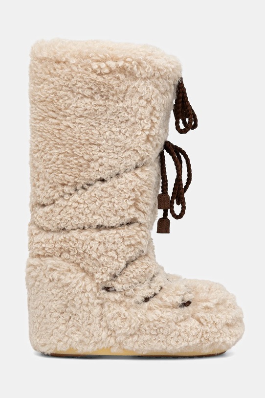 Moon Boot śniegowce MB ICON CURLY EXTRA 80D1403070.L007 beżowy AW25